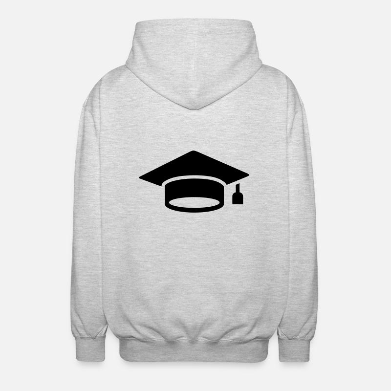 Doktorhut - Unisex Kapuzenjacke - Hellgrau meliert