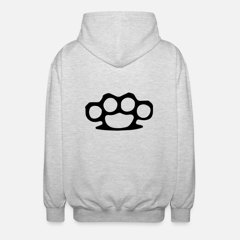 Schlagring - Unisex Kapuzenjacke - Hellgrau meliert