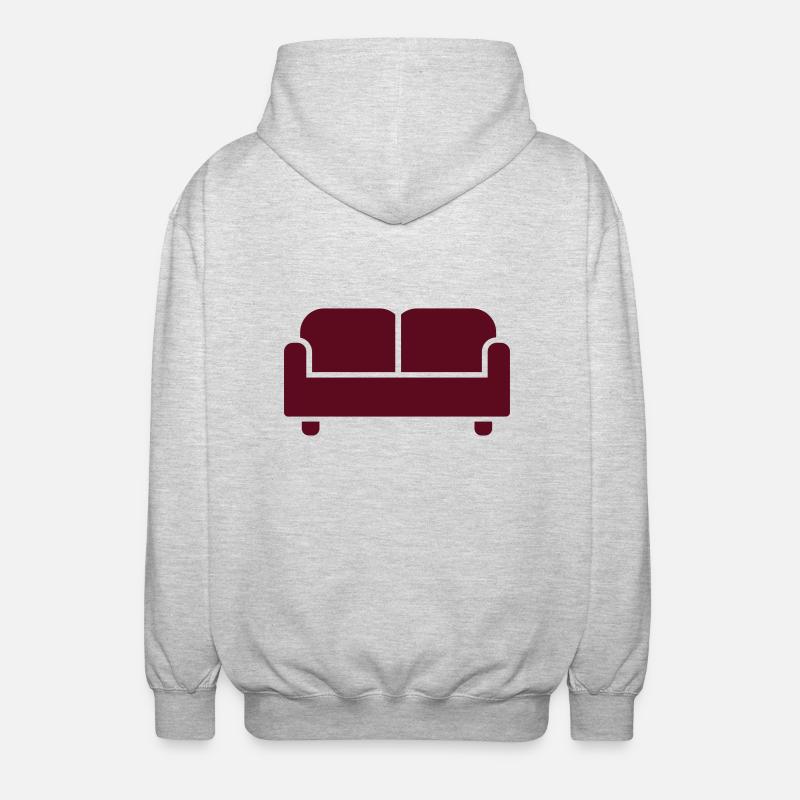 Sofa - Unisex Kapuzenjacke - Hellgrau meliert