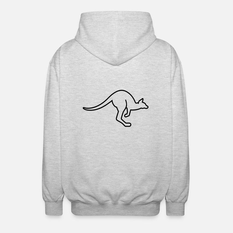 Känguru - Unisex Kapuzenjacke - Hellgrau meliert