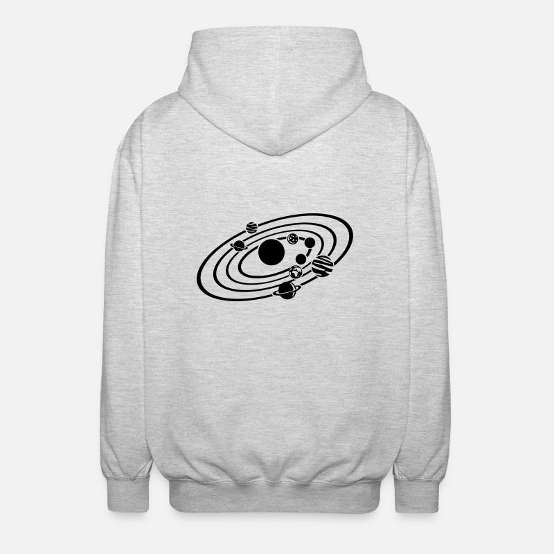Planet - Unisex Kapuzenjacke - Hellgrau meliert