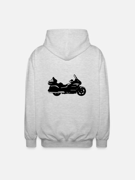 goldwing gt motorcycle drawing - Unisex Hooded Jacket - light heather grey