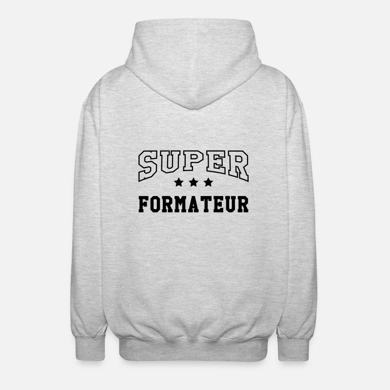 Ausbilder / Lehrer / Gestalter / trainer - Unisex Kapuzenjacke - Hellgrau meliert
