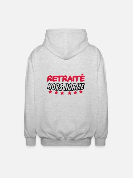 Retraité hors norme - Unisex Hooded Jacket - light heather grey