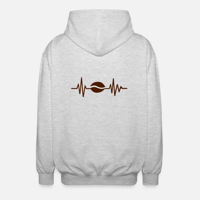 Kaffee - Unisex Kapuzenjacke - Hellgrau meliert