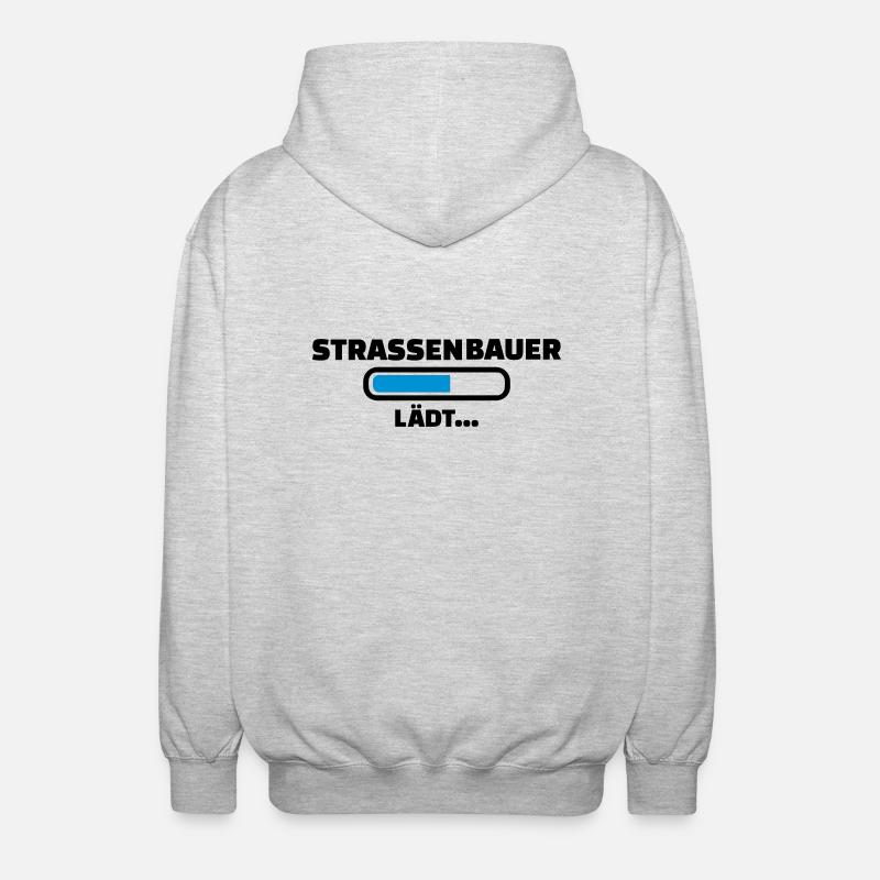 Straßenbauer - Unisex Kapuzenjacke - Hellgrau meliert