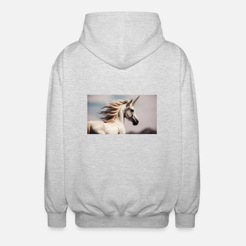 Einhorn - Unisex Kapuzenjacke - Hellgrau meliert