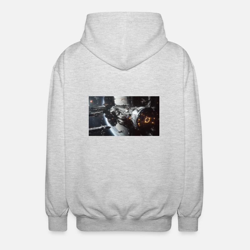 Perdu dans l’espace 1 1 - Veste à capuche unisexe - gris clair chiné