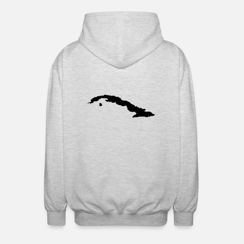 Cuba - Unisex Kapuzenjacke - Hellgrau meliert