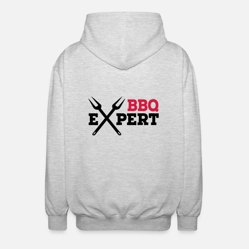 Grill - Unisex Kapuzenjacke - Hellgrau meliert