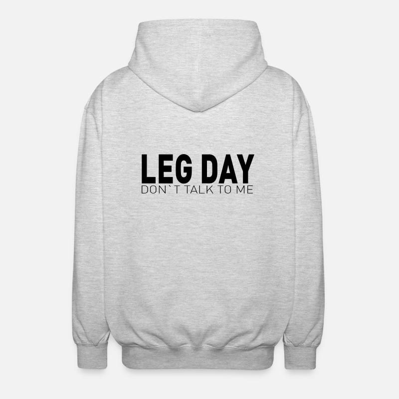 NE ME PARLER JAMBE WORKOUT-! - Veste à capuche unisexe - gris clair chiné