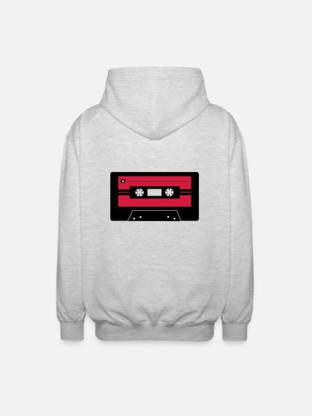 Kassette_farbe - Unisex Kapuzenjacke - Hellgrau meliert
