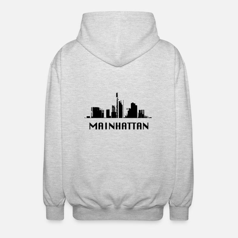 mainhattan ffm - Unisex Kapuzenjacke - Hellgrau meliert