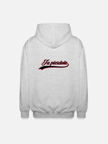 Ja pierdole - Unisex Kapuzenjacke - Hellgrau meliert