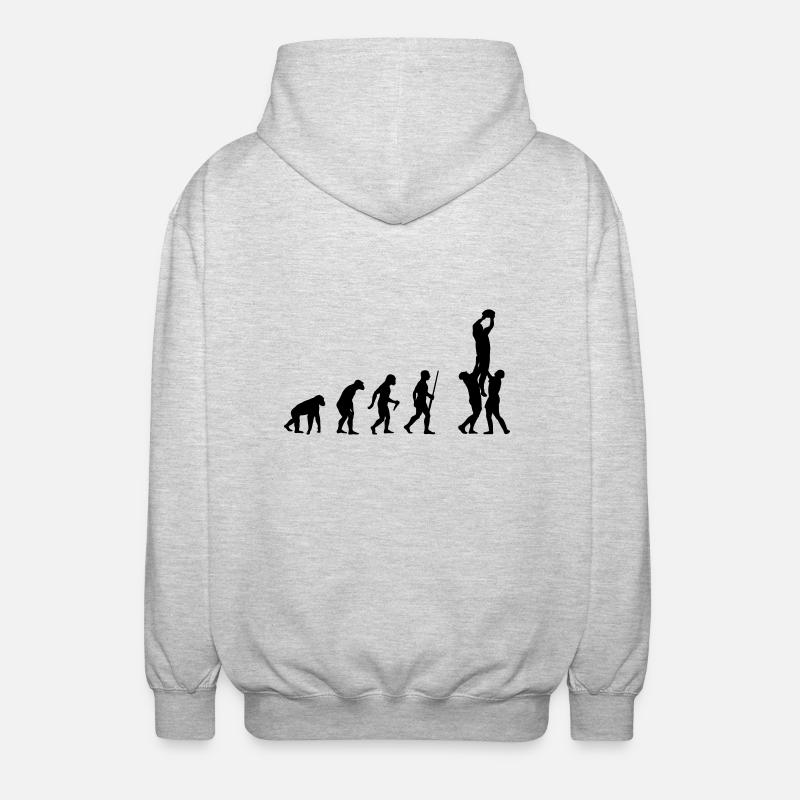 Evolution Rugby - Unisex Hooded Jacket - light heather grey