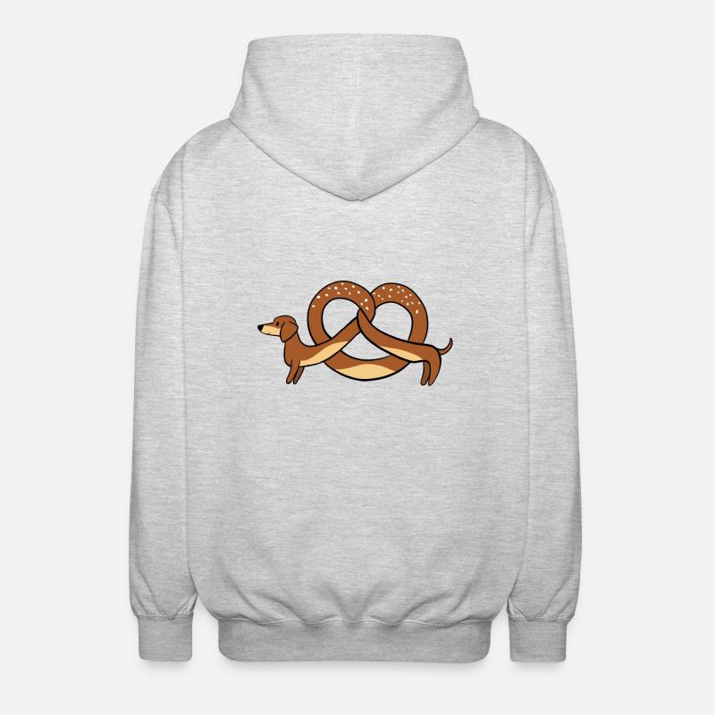 Brezeldackel hell - Unisex Kapuzenjacke - Hellgrau meliert
