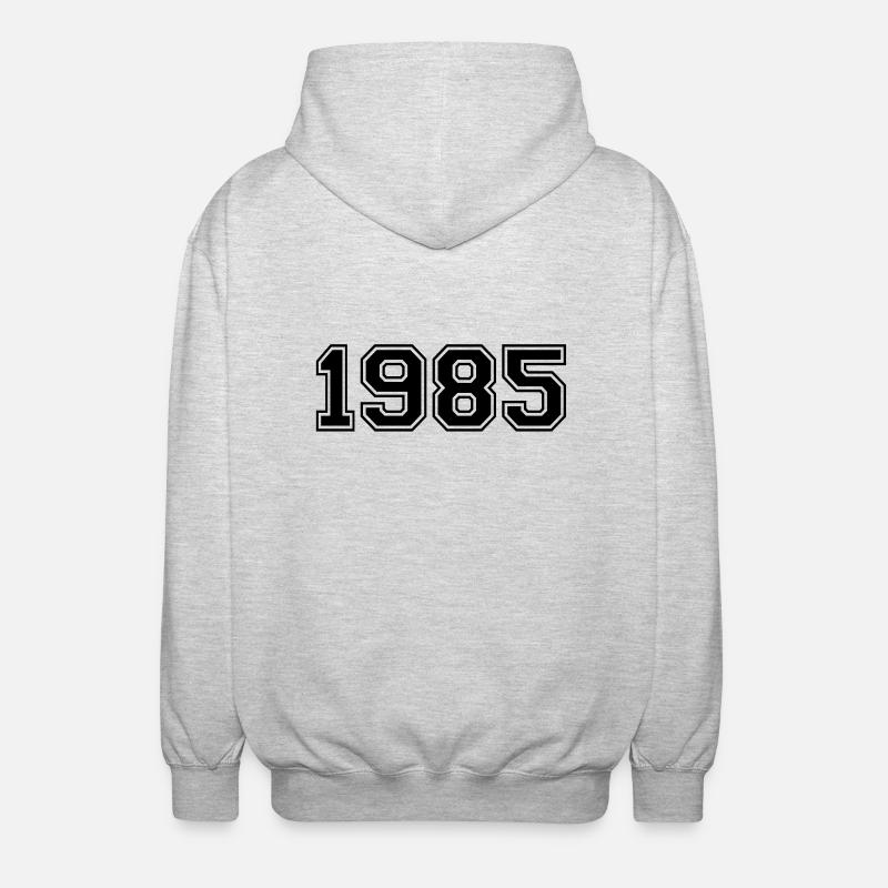 1985 - Unisex Kapuzenjacke - Hellgrau meliert