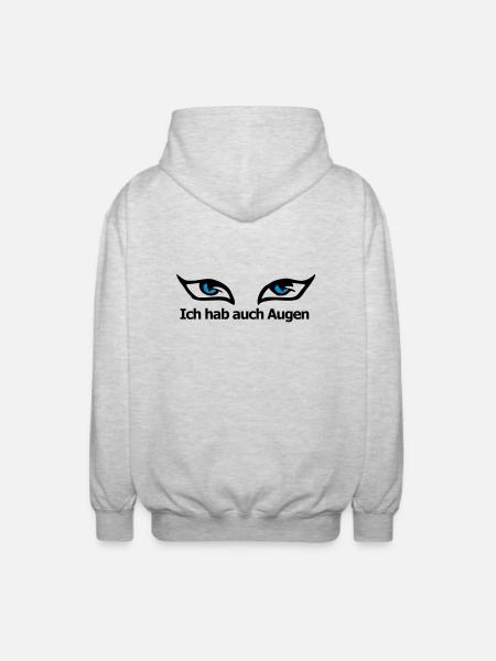 I also EYES - Unisex Hooded Jacket - light heather grey