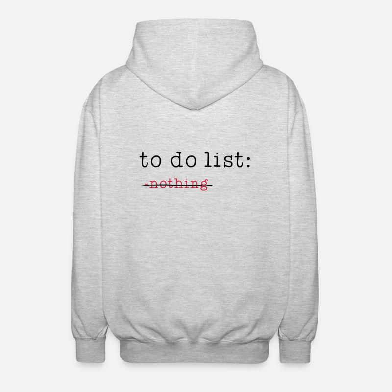 to do list - Unisex Kapuzenjacke - Hellgrau meliert