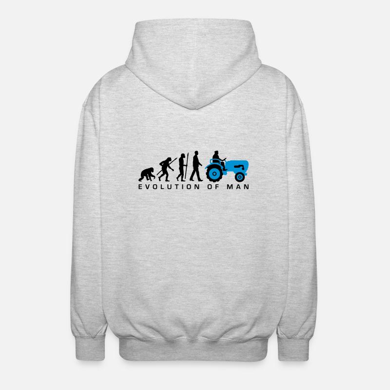 evolution_bauer_mit_traktor_032013_a_2c - Veste à capuche unisexe - gris clair chiné