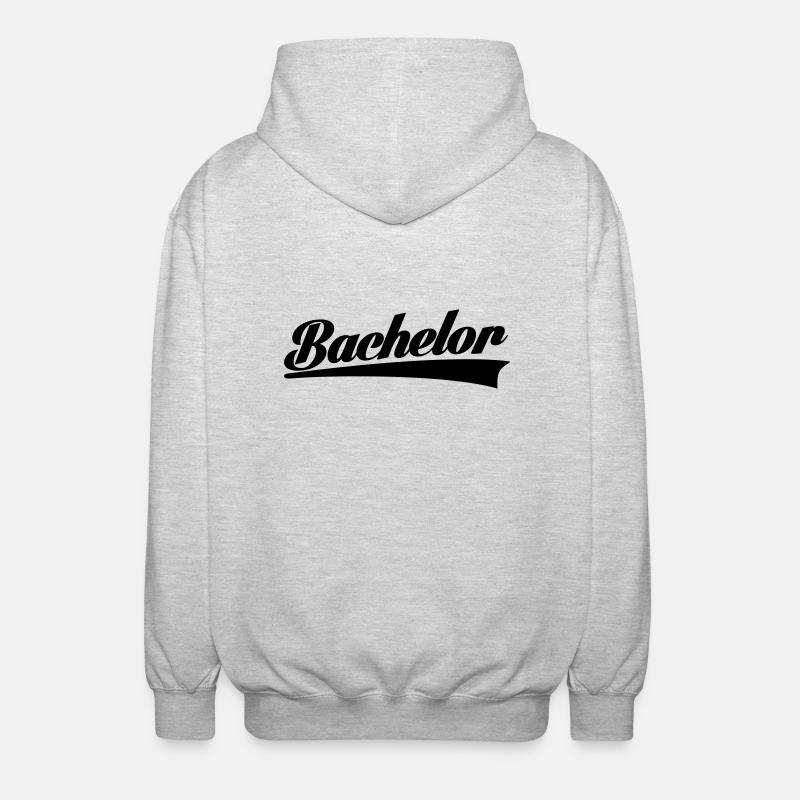 bachelor - Unisex Kapuzenjacke - Hellgrau meliert