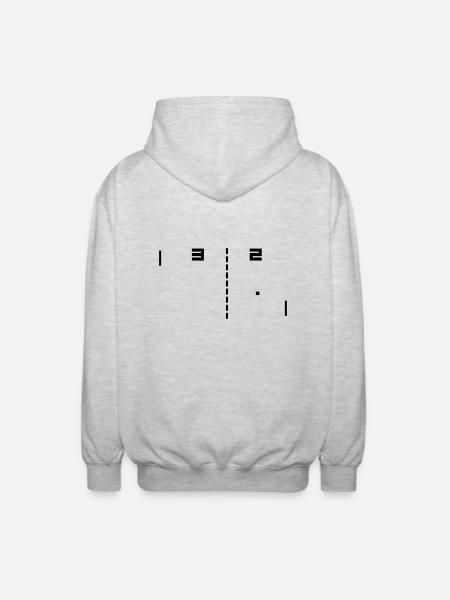 pong - Unisex Kapuzenjacke - Hellgrau meliert