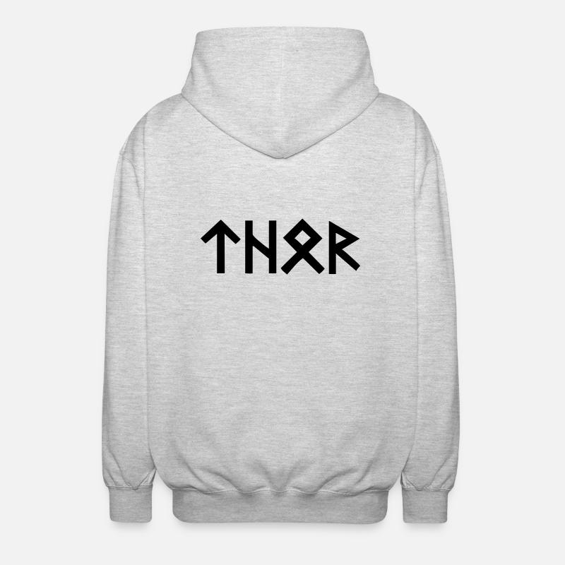Thor Runen - Unisex Kapuzenjacke - Hellgrau meliert