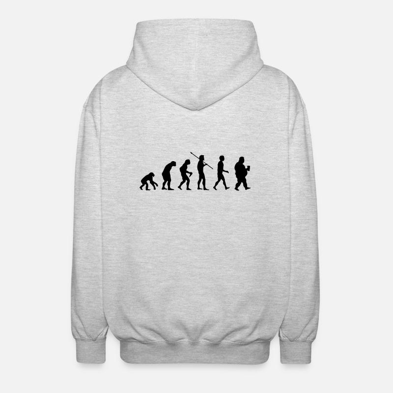 Drôle évolution - Veste à capuche unisexe - gris clair chiné