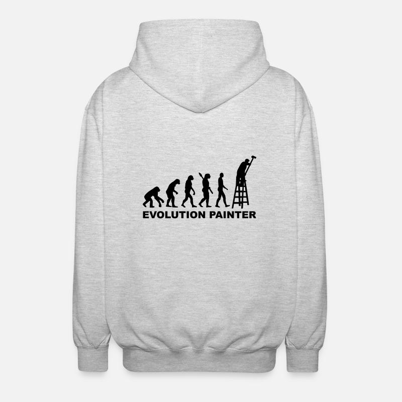Evolution Painter - Unisex Hooded Jacket - light heather grey