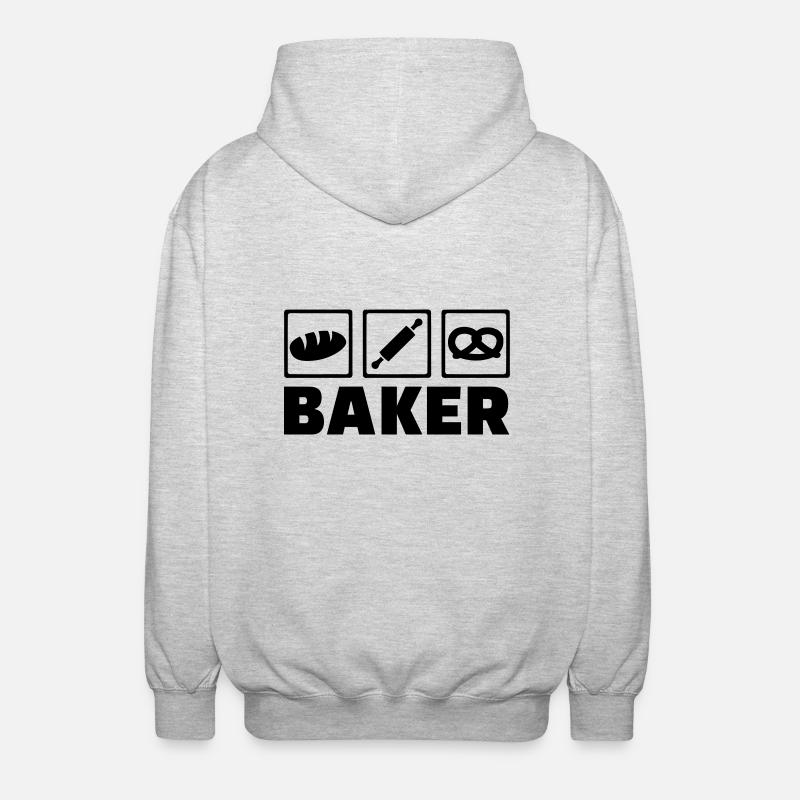 Baker - Unisex Hooded Jacket - light heather grey