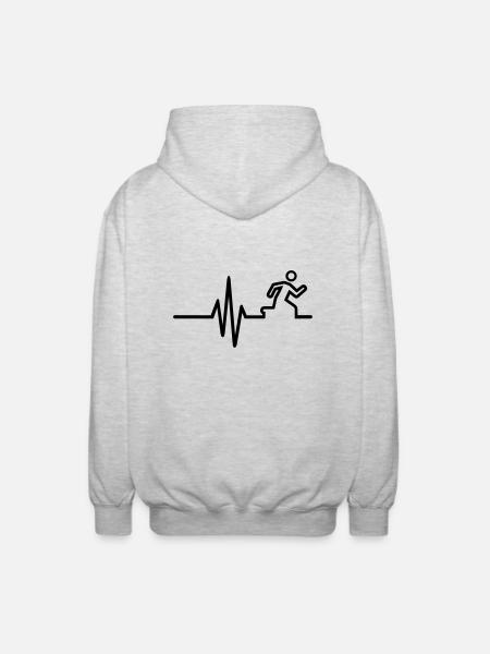 Courir - Veste à capuche unisexe - gris clair chiné