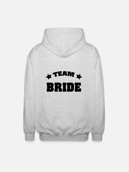 Team Bride - Veste à capuche unisexe - gris clair chiné