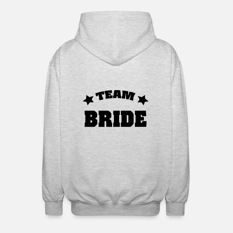 Team Bride - Unisex Kapuzenjacke - Hellgrau meliert