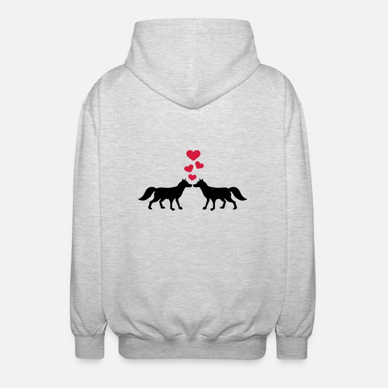 Fox - Unisex Hooded Jacket - light heather grey