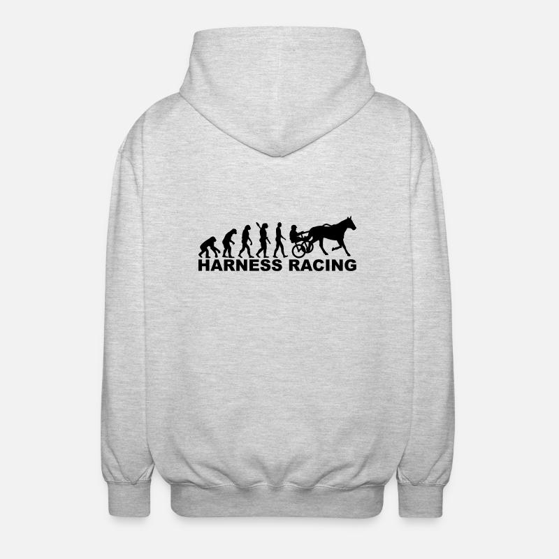 Evolution harness racing - Unisex Hooded Jacket - light heather grey