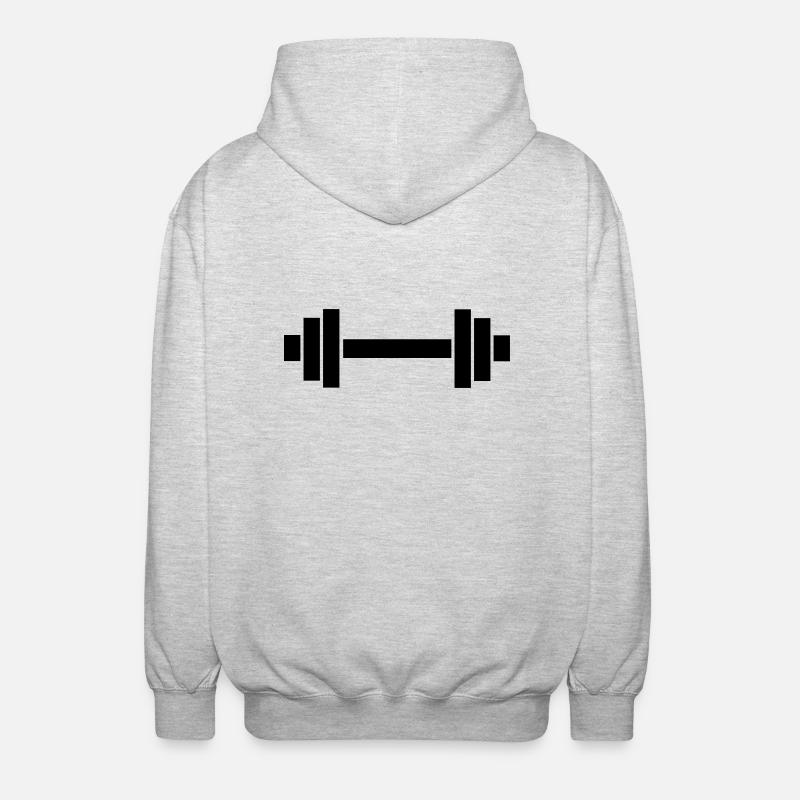 hantel - Unisex Kapuzenjacke - Hellgrau meliert