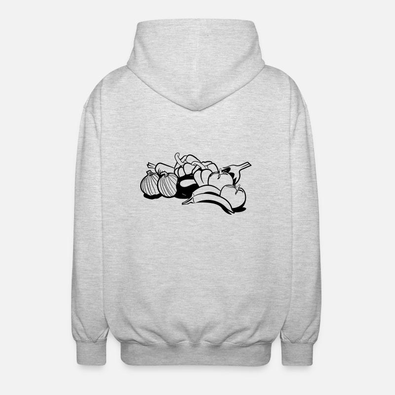 gemüse - Unisex Kapuzenjacke - Hellgrau meliert