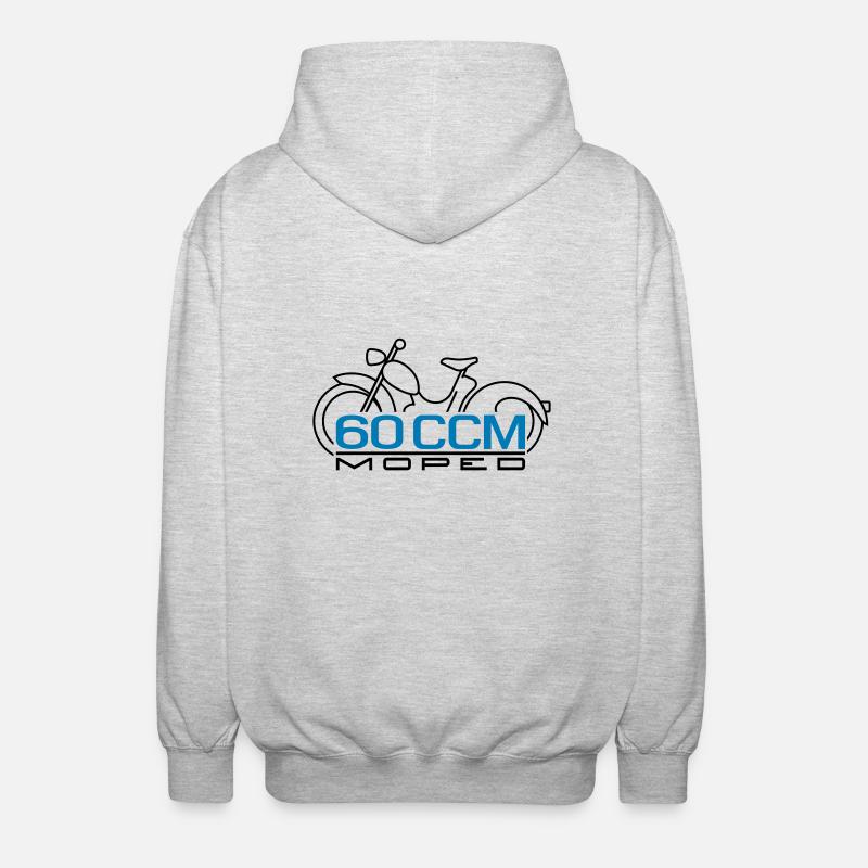 Moped SR2 60 ccm Emblem - Unisex Kapuzenjacke - Hellgrau meliert