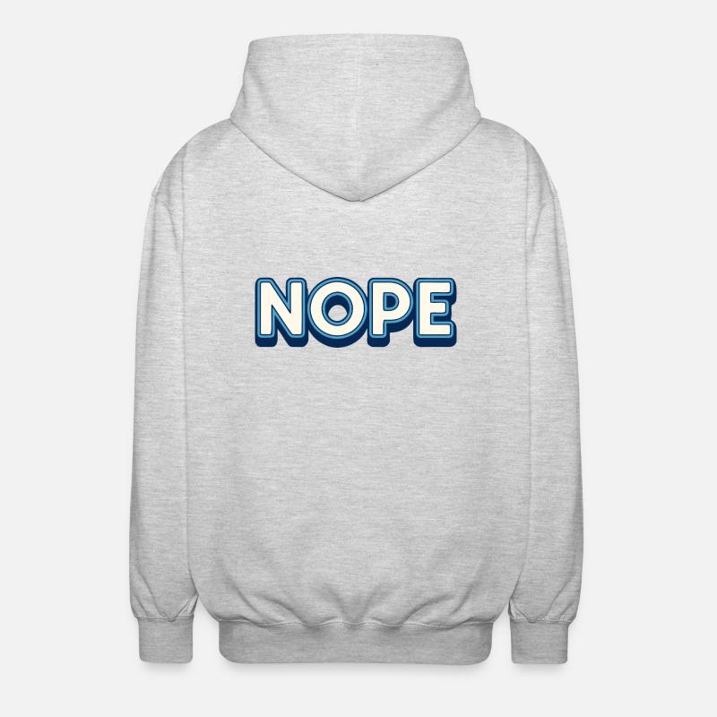 Nope. - Unisex Hooded Jacket - light heather grey