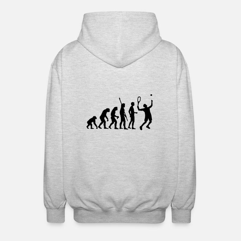 evolution_tennis_b_1c - Unisex Kapuzenjacke - Hellgrau meliert