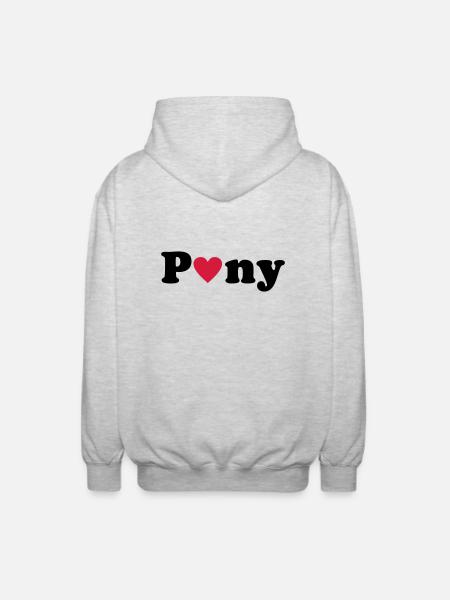 Pony - Veste à capuche unisexe - gris clair chiné
