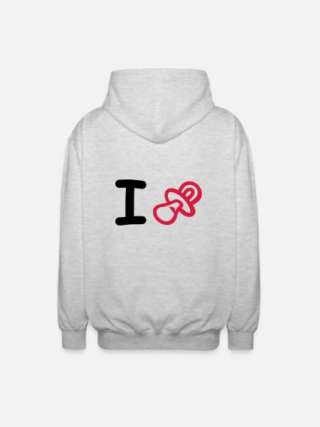 pacifier - Unisex Hooded Jacket - light heather grey