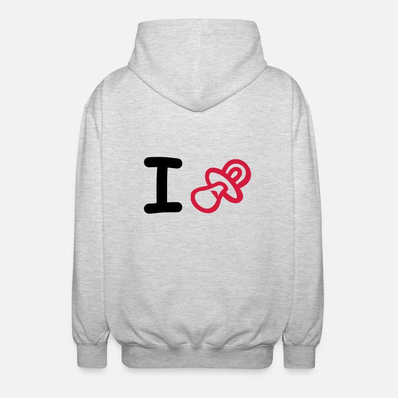 pacifier - Unisex Hooded Jacket - light heather grey