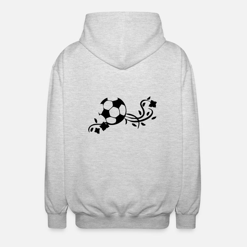 Fußball - Unisex Kapuzenjacke - Hellgrau meliert