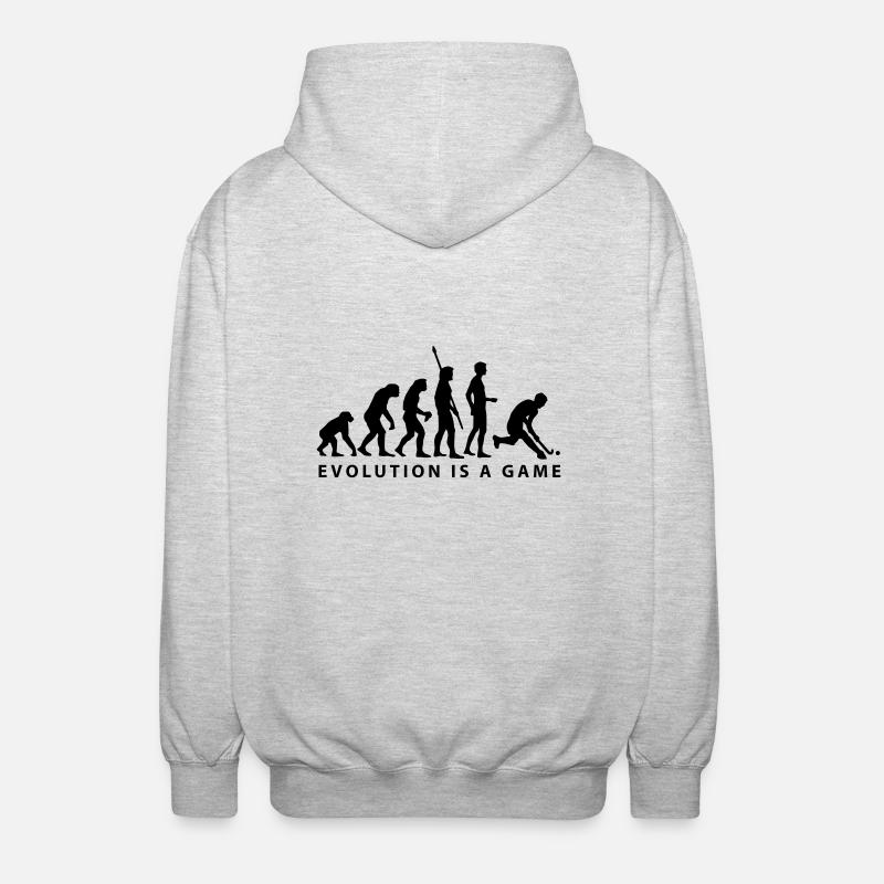 evolution_herren_hockey_b_1c - Unisex Hooded Jacket - light heather grey