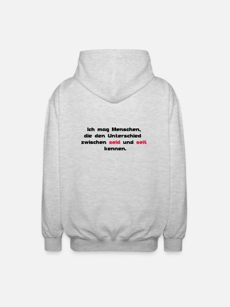 seid seit - Unisex Kapuzenjacke - Hellgrau meliert