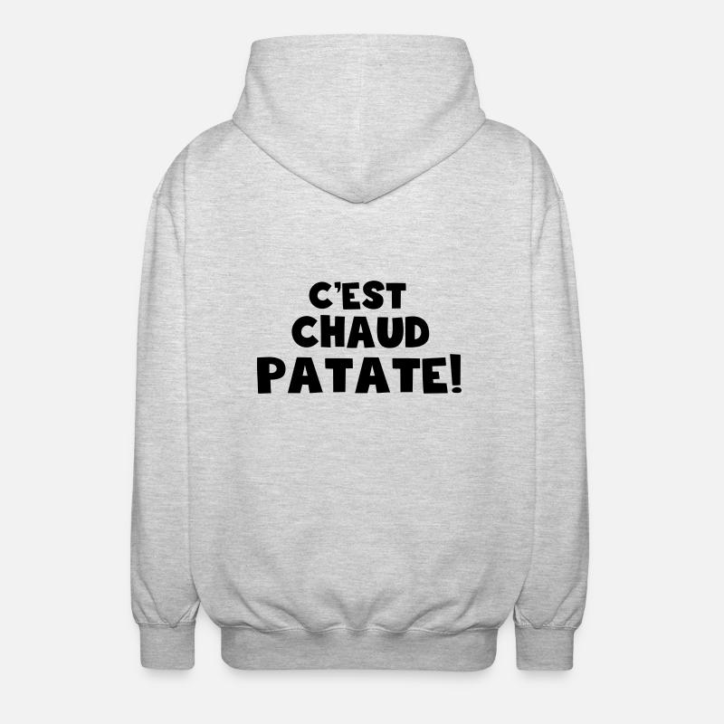 c'est chaud patate - Veste à capuche unisexe - gris clair chiné