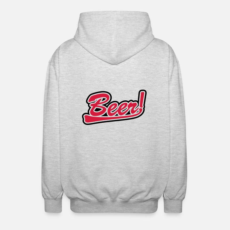 Bière - Veste à capuche unisexe - gris clair chiné