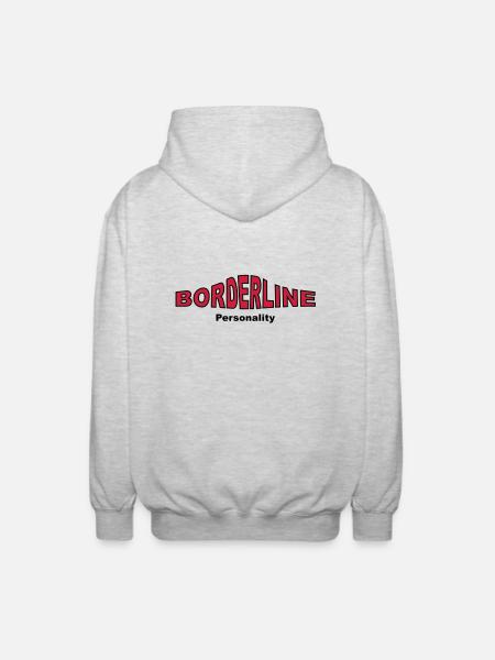 Borderline Persönlichkeit - Unisex Kapuzenjacke - Hellgrau meliert