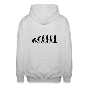 Schach - Unisex Kapuzenjacke - Hellgrau meliert - Hinten - AI Model Male 185 light (185cm)